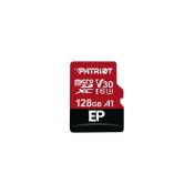 Patriot EP Series - Carte mémoire flash (adaptateur microSDXC vers SD inclus(e)) - 128 Go - A1 / Video Class V30 / UHS-I U3 / Class10 - microSDXC UHS-