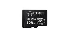 Axe axp4k128 carte mémoire microsdxc 128 go + adaptateur sd avec application a1 performance, v30 uhs-i u3 4k