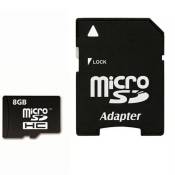 Carte mémoire Micro-SD 8Go classe 6 plus Adaptateur SD imro Card