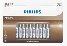 Pack de 10 piles Philips AAA Gris