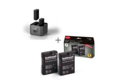 Hahnel kit 2x batteries ULTRA compatibles Nikon EN-EL14/14a + Chargeur Double Procube2 Nikon