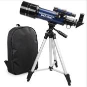 USCAMEL 70 mm Télescope Astronomique pour Enfants Et débutants, Adulte, Portable Télescope avec Trépied réglable & d’Un Sac à Main -
