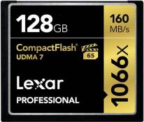 Carte mémoire Lexar Professional 128 Go Compact Flash UDMA 7 1066x-Noir