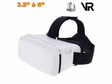 Casque vr universel réalité virtuelle 3d téléphone 3.5-6 pouces blanc