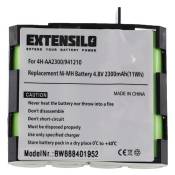 EXTENSILO Batterie compatible avec Compex Runner, Sport Elite, Performance, SP2.0, SP4.0, Sport appareil médical (2300mAh, 4,8V, NiMH)