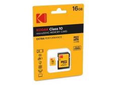 Kodak - Carte mémoire flash (adaptateur microSDHC - SD inclus(e)) - 16 Go - Class 10 - micro SDHC