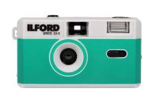 Appareil photo argentique compact 24x36 Ilford Sprite 35mm II Argent et vert Réutilisable