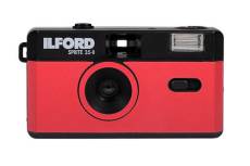 Appareil photo argentique compact 24x36 Ilford Sprite 35mm II Noir et rouge Réutilisable