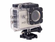 Mini caméra sport hd 1080p étanche 30m écran 1.5' photos vidéo angle 140° argent + sd 16go yonis