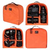 Sac de protection rembourré pour appareil photo reflex numérique - Poids léger - Imperméable - Pour sac à dos et bagages Canon Nikon IN03