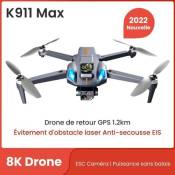 Dragon touch 8K GPS Drone professionnel double Caméra HD FPV 1200M photographie aérienne moteur Quadcopters Noir