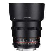 Objectif reflex vidéo Samyang VDSLR 85mm T1.5 MK2 Noir pour Canon EF
