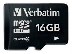 Verbatim - Carte mémoire flash - 16 Go - Class 4 - micro SDHC