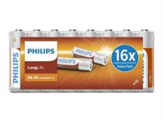 Philips LongLife R6L16F - Batterie 16 x type AA - Chlorure de zinc