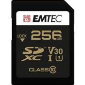 EMTEC SpeedIN' PRO - Carte mémoire flash - 256 Go - Video Class V30 / UHS-I U3 / Class10 - SDXC