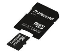 Transcend Premium - Carte mémoire flash (adaptateur microSDHC - SD inclus(e)) - 64 Go - UHS Class 1 / Class10 - 300x - microSDXC UHS-I