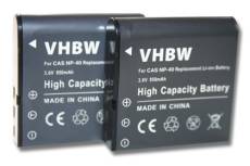Vhbw 2x Batteries compatible avec Kodak Pixpro AZ362 Astro Zoom, AZ365, AZ421, AZ501 appareil photo reflex (950mAh, 3,6V, Li-ion)