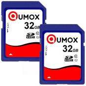 Carte mémoire Qumox 32 Go SD SDHC Classe 10 UHS-I SD HC paquet de deux