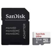 SanDisk Ultra - Carte mémoire flash (adaptateur microSDXC vers SD inclus(e)) - 32 Go - UHS-I / Class10 - microSDHC UHS-I