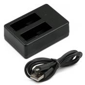 Chargeur dual canaux pour GoPro HERO 5 HERO5 AHDBT-501 U alimenté par câble USB