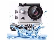 Caméra sport 4 k ultra hd 12 mp lcd 2 pouces wifi 170 degrés étanche argent + sd 4go yonis