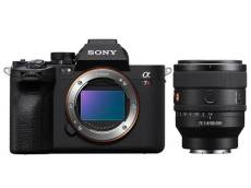 Boîtier Noir d'appareil photo Sony A7R V + Sony FE 50 mm f1.4 GM objectif