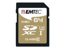 EMTEC SpeedIN' - Carte mémoire flash - 64 Go - UHS Class 3 / Class10 - SDXC UHS-I