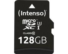 Carte microSDXC Intenso Professional 128 GB Class 10, UHS-I avec adaptateur SD