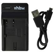 Vhbw Chargeur USB de batterie compatible avec Canon EOS 30D, 40D batterie appareil photo digital, DSLR, action cam