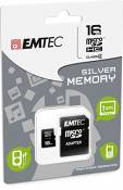 Carte mémoire 16 Go pour Wiko Rainbow Lite 4G - Micro SD Classe 4 + Adaptateur SD - EMTEC