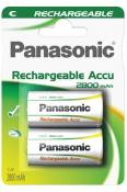 Pack de 2 piles rechargeables Panasonic Ni-MH C LR14
