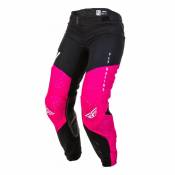Pantalon cross femme Fly Racing Lite Racewear rose/noir- 32