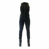 Combinaison salopette jean moto femme Overlap Zoey noir- US-27