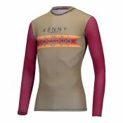 Maillot vélo VTT manches longues Kenny Charger femme beige/rouge- XS