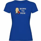 Kruskis Born To Ride Short Sleeve T-shirt Bleu S Femme
