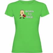 Kruskis Born To Ride Short Sleeve T-shirt Vert 2XL Femme