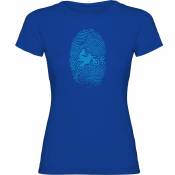 Kruskis Off Road Fingerprint Short Sleeve T-shirt Bleu L Femme