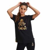 Dakar Golden Logo Short Sleeve T-shirt Noir M Femme