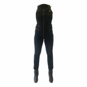 Combinaison salopette jean moto femme Overlap Zoey noir- US-36