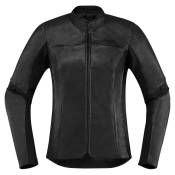 Icon Overlord Leather Jacket Noir M Femme