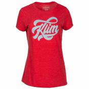 Klim Script Short Sleeve T-shirt Rouge M Femme