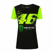 Vr46 Monster Dual 20 Short Sleeve T-shirt Noir M Femme