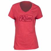 Klim Script Short Sleeve T-shirt Rouge 2XL Femme