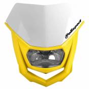 Plaque phare Polisport Halo blanc/jaune