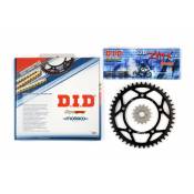 Kit chaîne DID acier Derbi 50 Senda R Classic / Racer 01-02