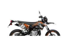 Kit déco Stage6 Yamaha DT50 / MBK X-Limit orange - blanc