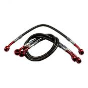 Durite d’embrayage aviation carbone raccords rouge Ducati 900 SS 91-
