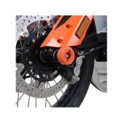 Tampons de protection de fourche R&G Racing orange KTM 790 Adventure 1