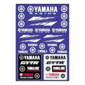 Planche 24 autocollants Factory Effex Yamaha Racing bleu/blanc 48cm x