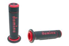 Poignées Domino A180 ATV 22/22mm noir / rouge